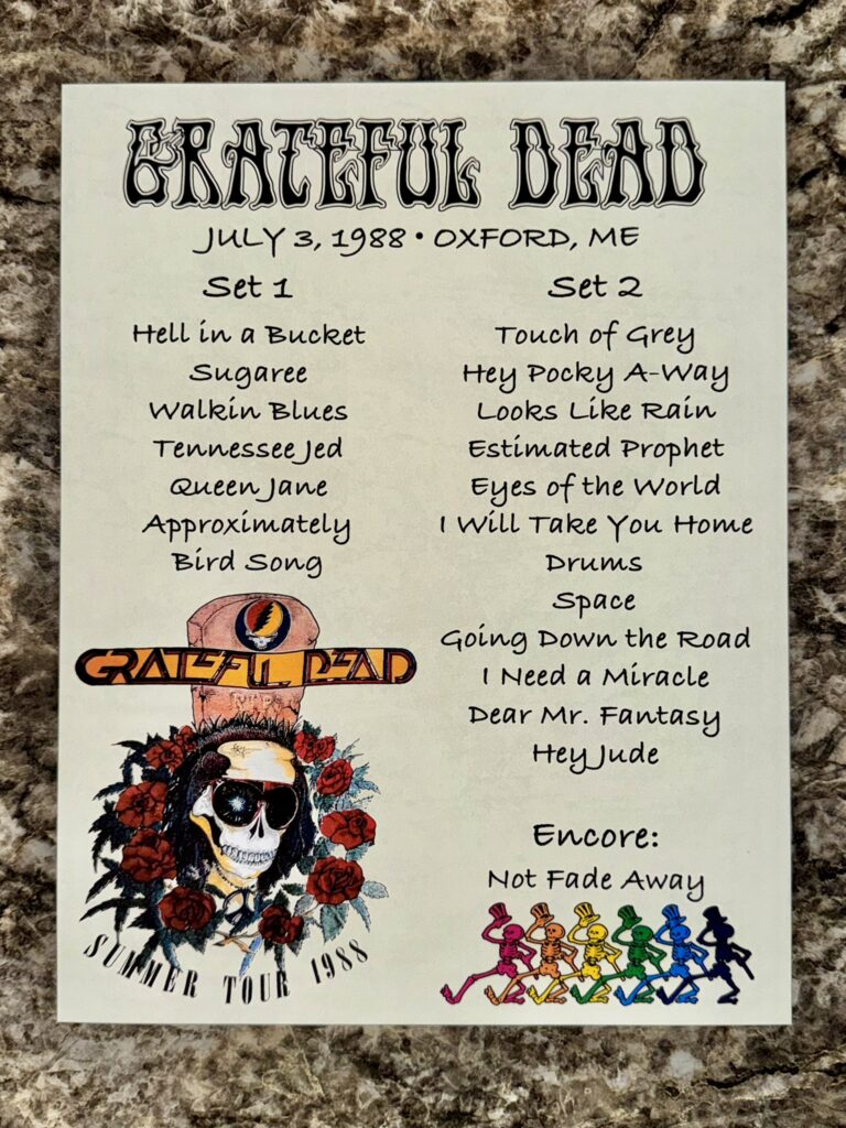 Grateful Dead - 1988 Setlist